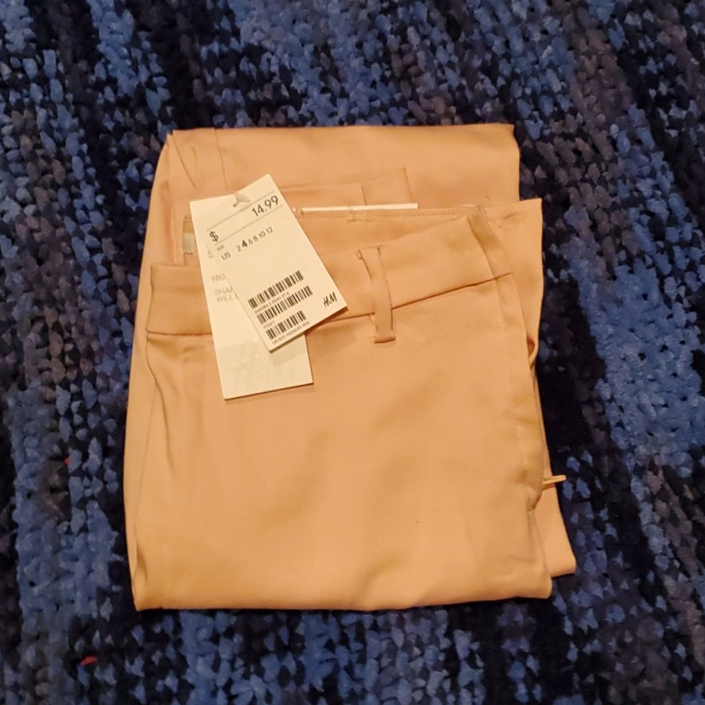 Pastel coral pink slacks